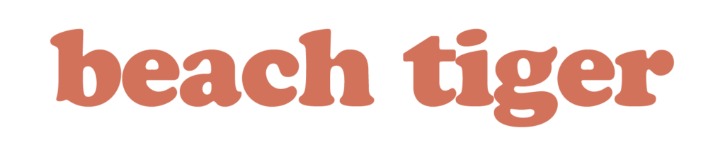 beach tiger logo in red